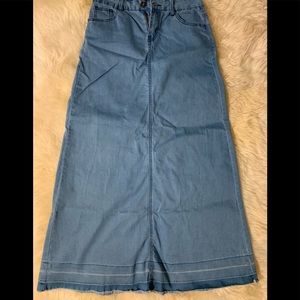 Jean maxi skirt